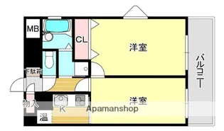 ピュアドーム天神アクロス【9階】の間取り