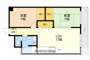 シャトレ南公園 弐番館【4階】の間取り
