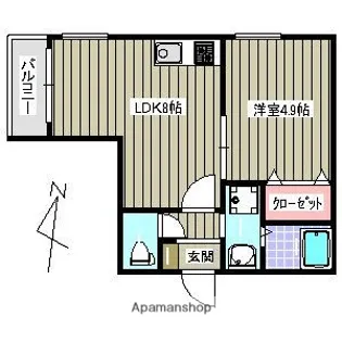 ゆうプラザ別府駅前A棟【2階】の間取り