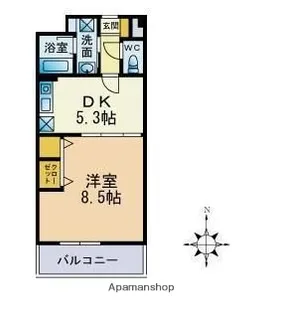 アドラブール干隈【6階】の間取り