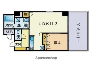 メルヴェイユ大名【4階】の間取り