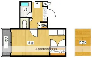 ホワイトハウス姪浜【2階】の間取り