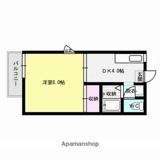ハイネス渡辺【2階】の間取り