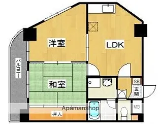 サンセーヌ城西【6階】の間取り