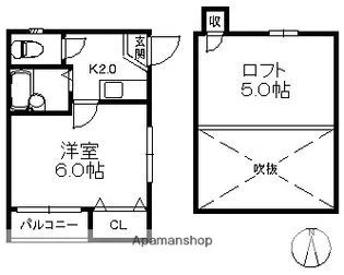 ポラリス別府Ⅱ【1階】の間取り