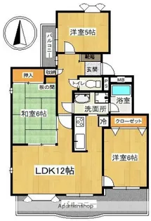ウェルス藤崎【4階】の間取り