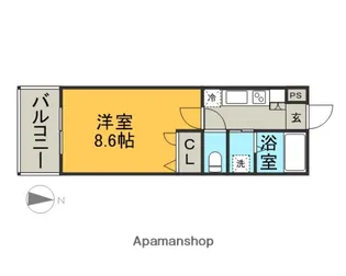 プレシャス天神南【10階】の間取り