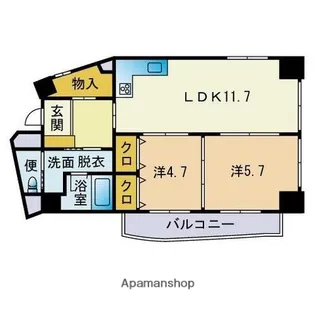 セレソン大濠【8階】の間取り