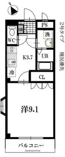 MハイツⅡ【2階】の間取り