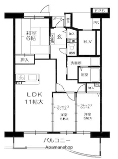 マリナタウンイーストコート5号棟【6階】の間取り