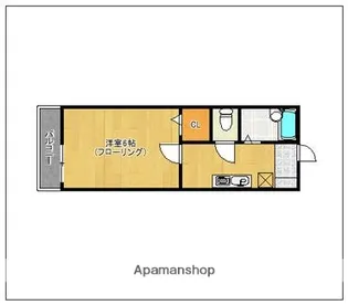 セジュールオン室見【1階】の間取り