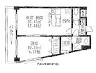 ルミエール原【2階】の間取り