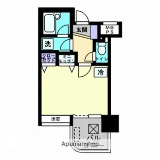 アルファコンフォート福岡西新【8階】の間取り