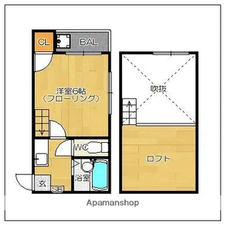 フラワーコーポⅡ【1階】の間取り