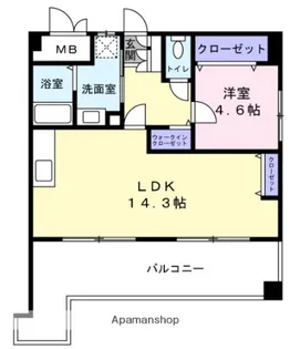 シティコート中陽【8階】の間取り