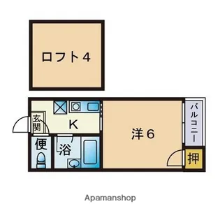 パーレンス六本松【1階】の間取り