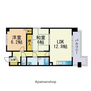 エルミタージュ平尾【5階】の間取り