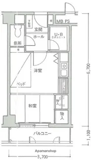 ビジネス・ワン六本松【2階】の間取り