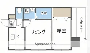 エステートモア薬院シャンブル【12階】の間取り