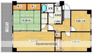 山田キャステール大橋【2階】の間取り