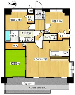 ロイヤルマンショングランデ城南【4階】の間取り