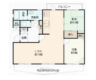 ロワールマンション城南Ⅱ【3階】の間取り