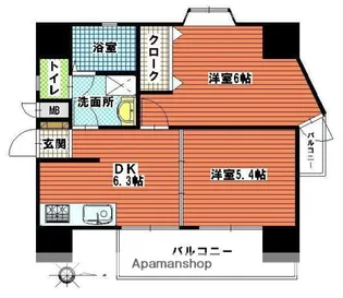 アドヴェル荒江【4階】の間取り