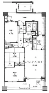 アソシア原セントラルスクエア【5階】の間取り