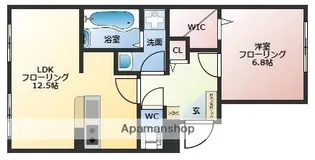 ルミエールドゥ河口【3階】の間取り