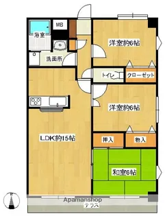 プレイス曙【1階】の間取り