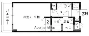 ピュアドームエクセル博多【4階】の間取り
