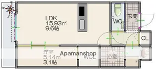 ルッシェ住吉【7階】の間取り