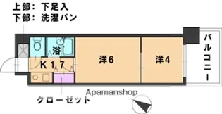 ソレアード薬院【9階】の間取り
