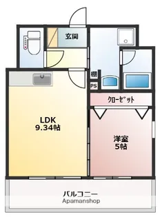 ベラヴィスタ美野島【3階】の間取り