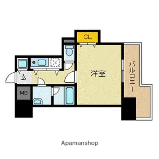 ビジネス・ワン天神【5階】の間取り