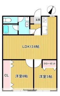 ロワールマンション大橋Ⅰ【4階】の間取り