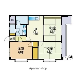 グローリーハイツ【1階】の間取り