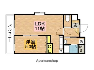 愛宕ガーデンリュクス【3階】の間取り