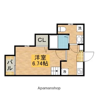 パサージュ姪浜【1階】の間取り
