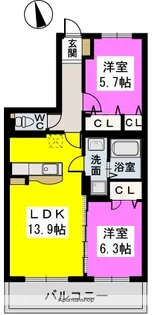 ファミリア伊都【4階】の間取り
