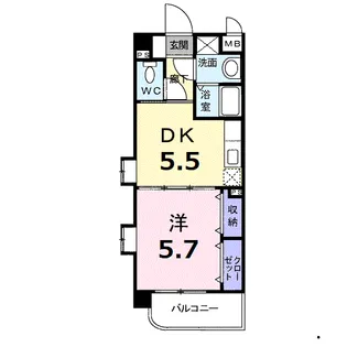 スカイエル長尾【3階】の間取り