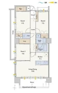 RJRプレシア高取【6階】の間取り
