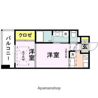 エステートモア天神【4階】の間取り