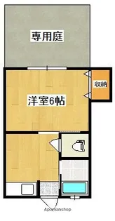 スプリングハイツ別府【1階】の間取り