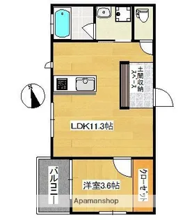 エリーナプラザ梅林駅前Ⅱ【2階】の間取り
