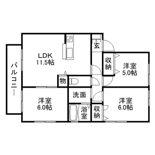 レゾネイト野間【1階】の間取り