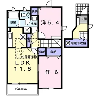 ウィスパリングヒルズⅡ【2階】の間取り