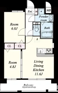 レフィナード博多【2階】の間取り