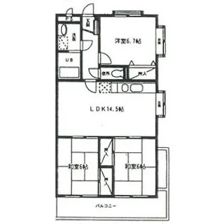 フェアリー城南【3D号室】の間取り