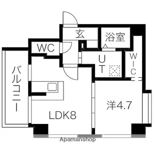 ビュークレスト天神【5階】の間取り